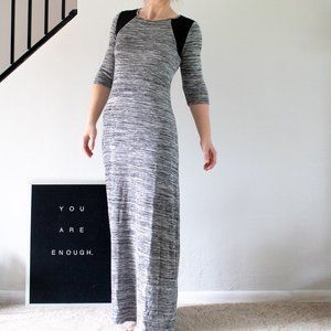 Grey and Black Maxi Dress